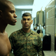 Jeremy Pope, Raúl Castillo in The Inspection